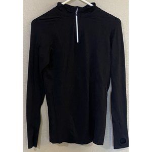 Zyia Active Women's Large Long Sleeve 1/4 Zip Pullover Yoga Shirt Black